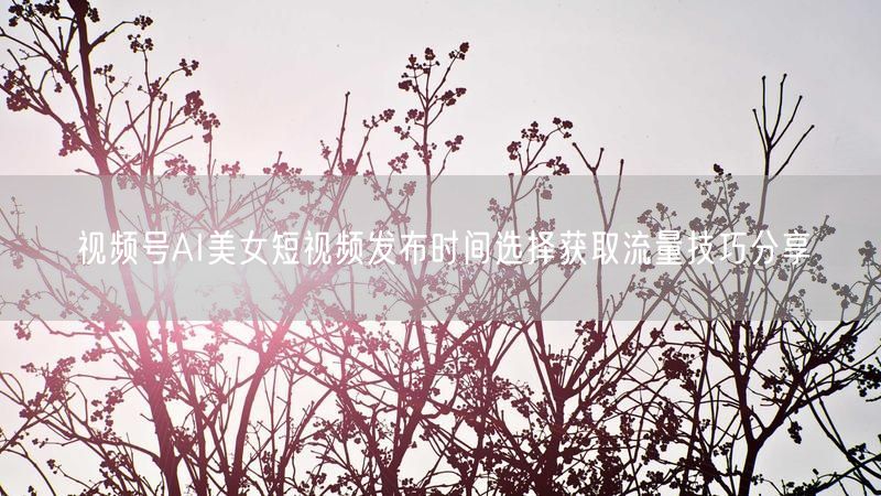 视频号AI美女短视频发布时间选择获取流量技巧分享