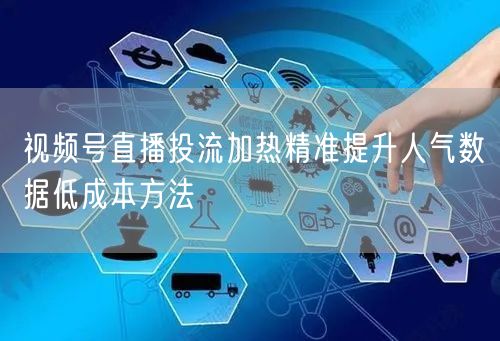 视频号直播投流加热精准提升人气数据低成本方法