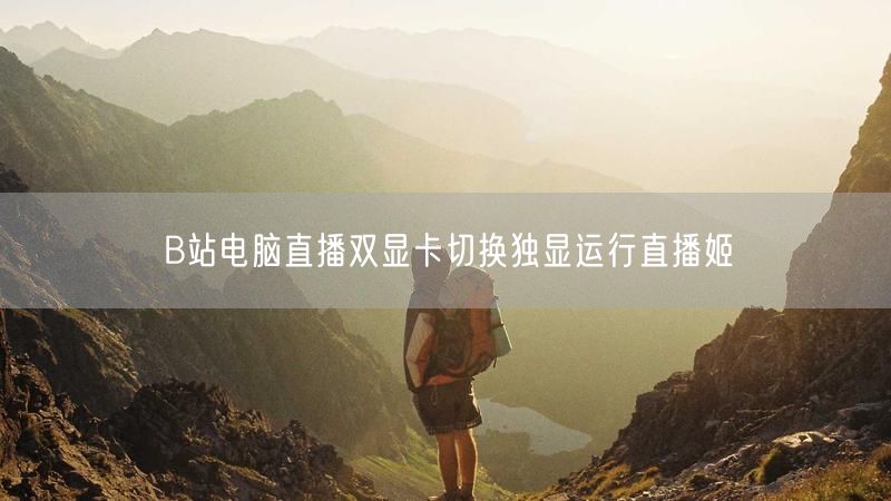 B站电脑直播双显卡切换独显运行直播姬