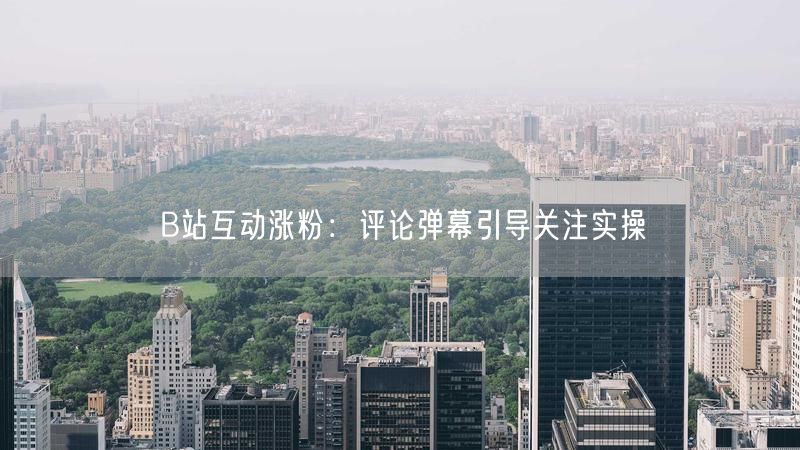 B站互动涨粉：评论弹幕引导关注实操